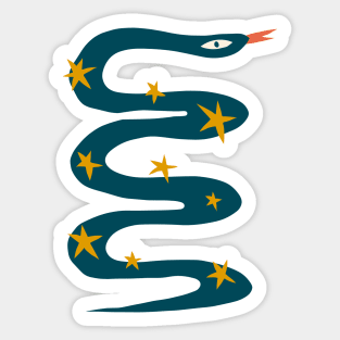 Peace Snake With Stars Sticker